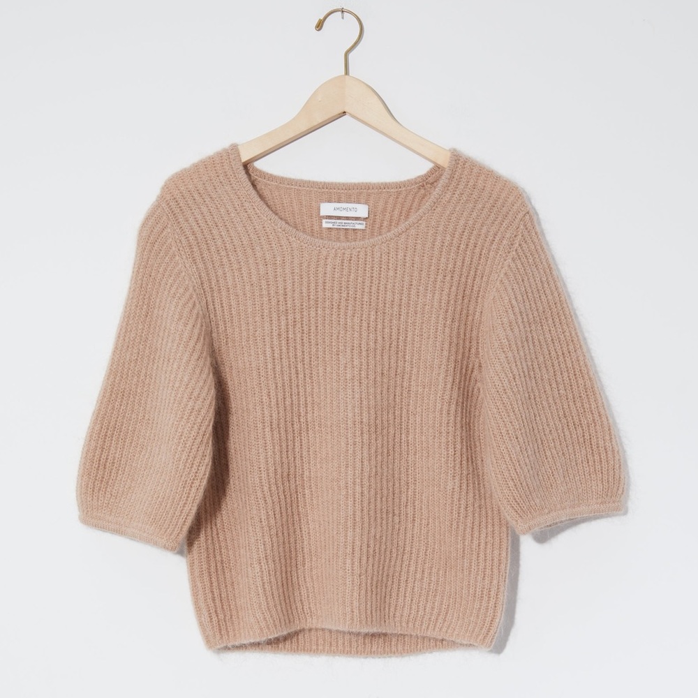 Amomento Kid Mohair Pull over w half sleeve - size 0